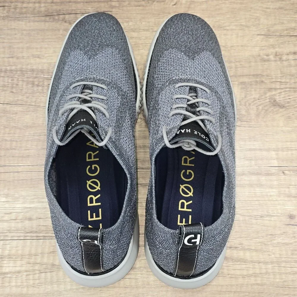 Cole Haan 2.ZeroGrand Men's Size 13M Gray Knit Wingtip Oxford Shoes (C27565)